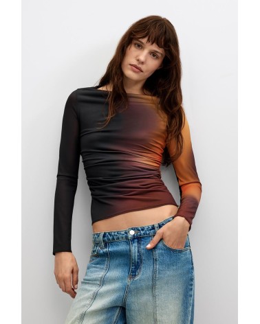 TOP DE TUL DRAPEADO BERLIN DESIGUAL
