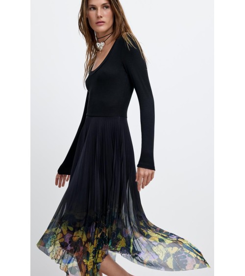 VESTIDO DE FALDA PLISADA ALBA DE DESIGUAL