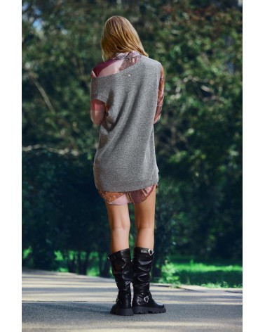 VESTIDO DOS PIEZAS CAMISA CHALECO NANTES DESIGUAL