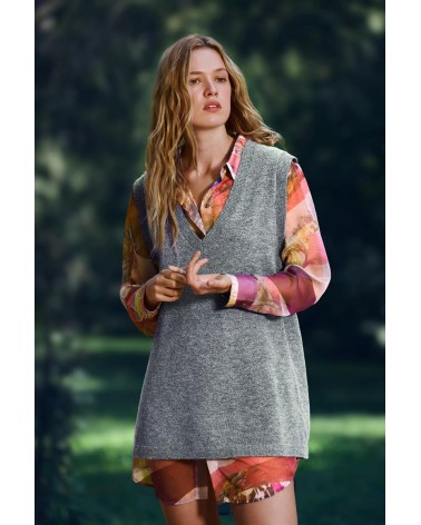VESTIDO DOS PIEZAS CAMISA CHALECO NANTES DESIGUAL