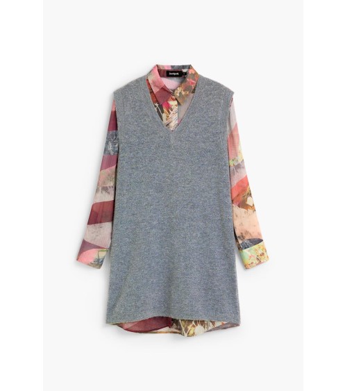 VESTIDO DOS PIEZAS CAMISA CHALECO NANTES DESIGUAL