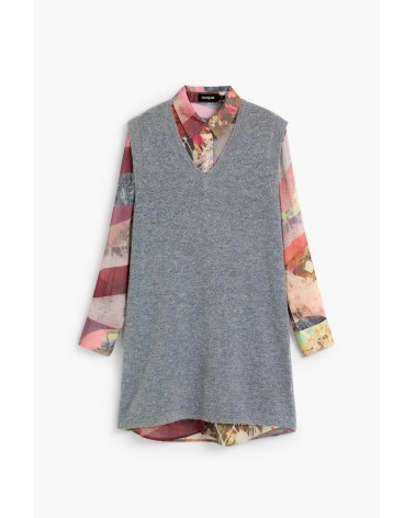 VESTIDO DOS PIEZAS CAMISA CHALECO NANTES DESIGUAL