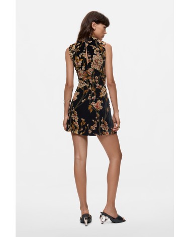 VESTIDO ESTAMPADO TERCIOPELO DESIGUAL