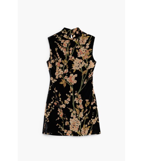 VESTIDO ESTAMPADO TERCIOPELO DESIGUAL