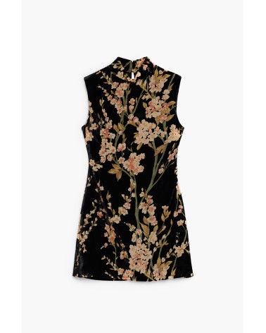 VESTIDO ESTAMPADO TERCIOPELO DESIGUAL