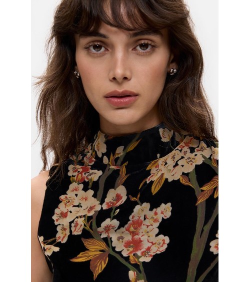 VESTIDO ESTAMPADO TERCIOPELO DESIGUAL