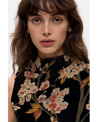 VESTIDO ESTAMPADO TERCIOPELO DESIGUAL