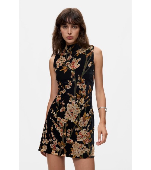 VESTIDO ESTAMPADO TERCIOPELO DESIGUAL