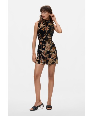 VESTIDO ESTAMPADO TERCIOPELO DESIGUAL