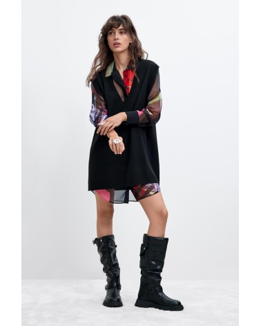VESTIDO DOS PIEZAS CAMISA CHALECO MAMEN DESIGUAL