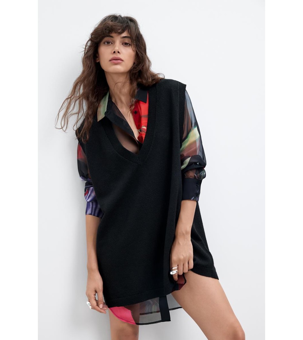 VESTIDO DOS PIEZAS CAMISA CHALECO MAMEN DESIGUAL