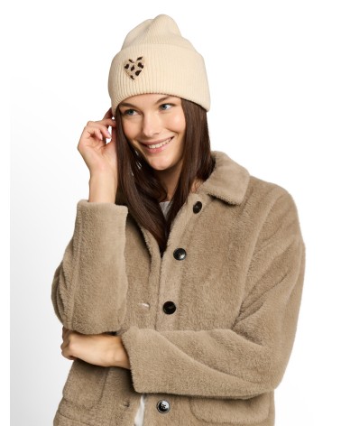 GORRO ACANALADO CON CORAZÓN ANIMAL PRINT TOM TAILOR
