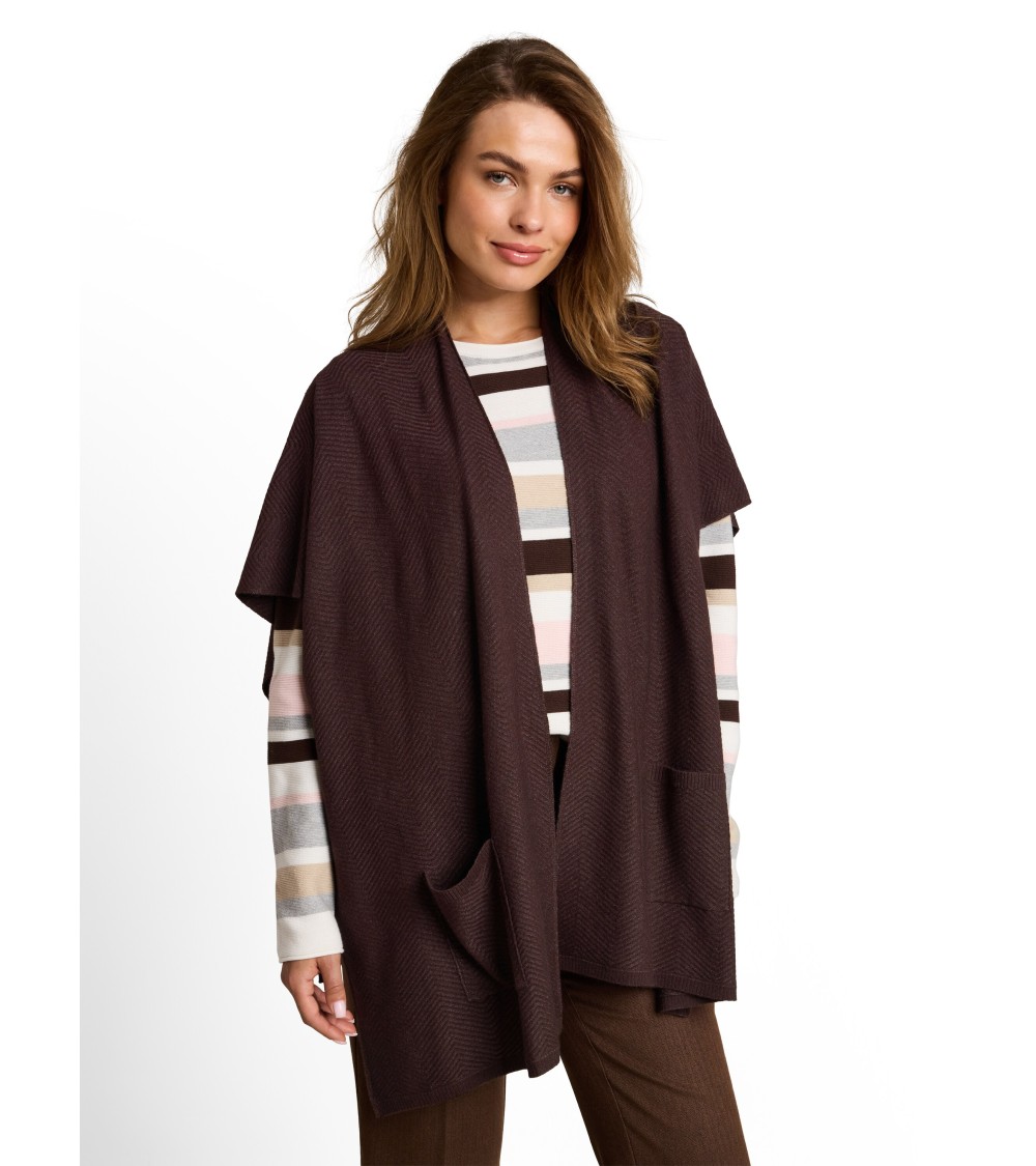 PONCHO TIPO CAPA DE PUNTO CON TEXTURA TOM TAILOR