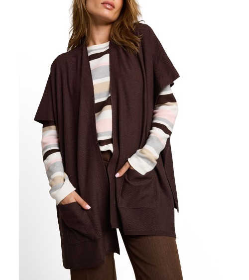 PONCHO TIPO CAPA DE PUNTO CON TEXTURA TOM TAILOR