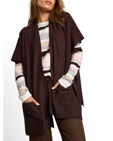 PONCHO TIPO CAPA DE PUNTO CON TEXTURA TOM TAILOR
