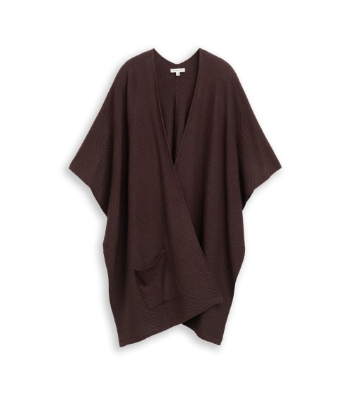 PONCHO TIPO CAPA DE PUNTO CON TEXTURA TOM TAILOR