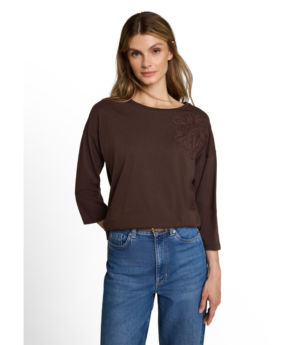CAMISETA CON FLOR A TONO TOM TAILOR
