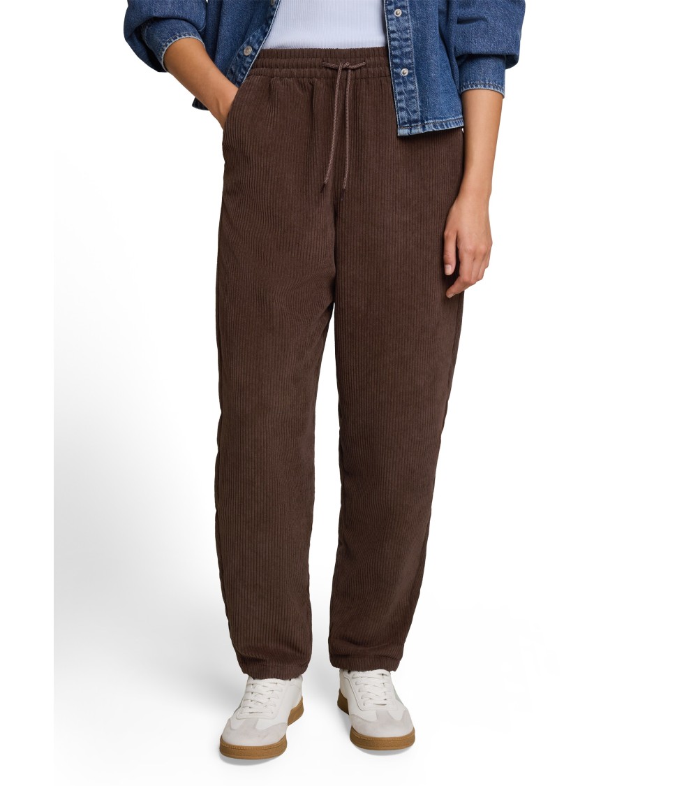 PANTALÓN BARREL DE PANA CON GOMA TOM TAILOR