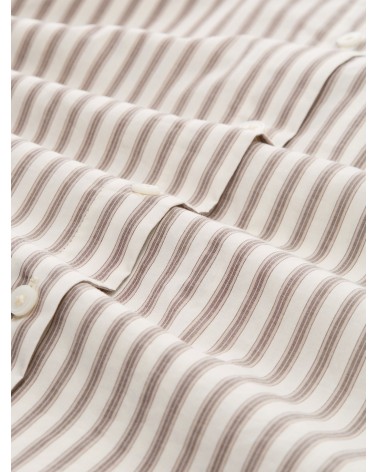 CAMISA OVERSIZE DE RAYAS EN TONOS MARRONES TOM TAILOR