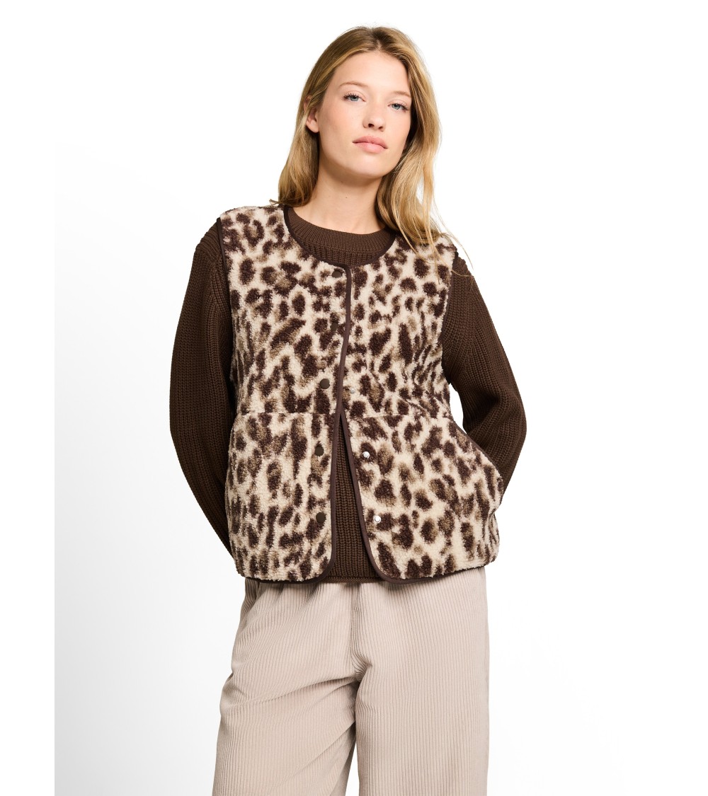 CHALECO BORREGUILLO ANIMAL PRINT TOM TAILOR