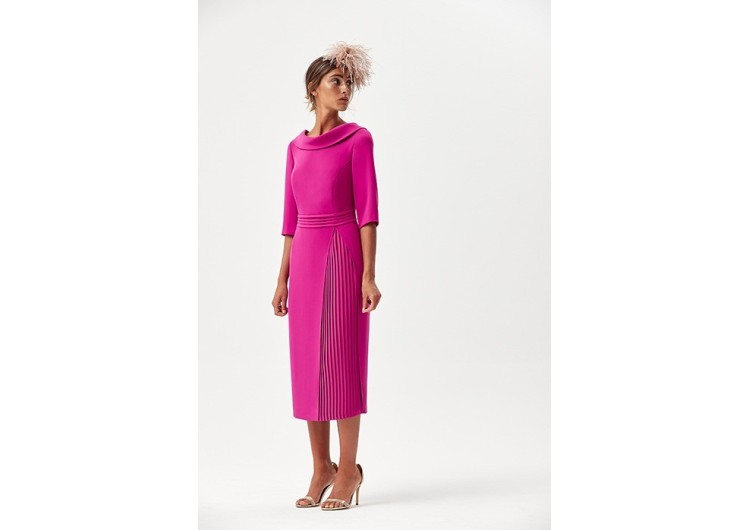 Vestido con falda plisada Mouriño 