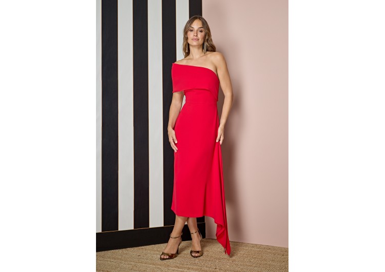 Alba Conde - Vestido escote y bajo asimétrico